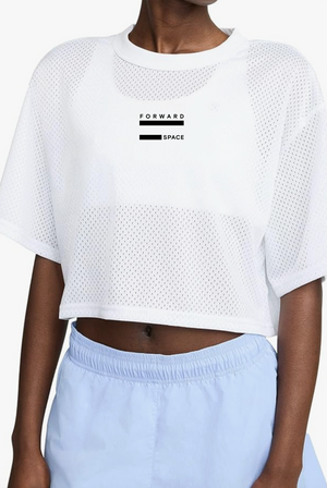 Mesh Crewneck Crop