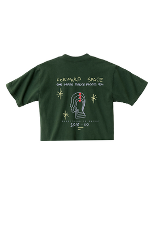 Head + Heart Tee Cropped - Pine
